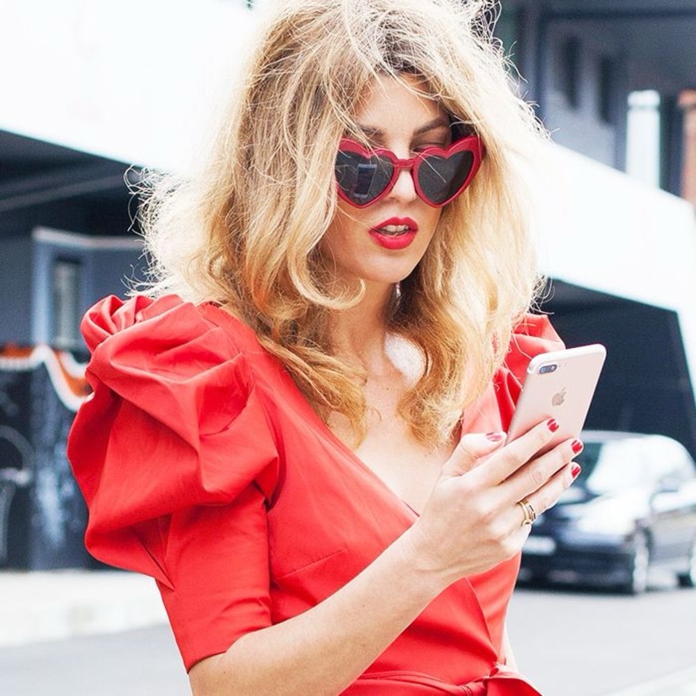 SOLD Iconic YSL Saint Laurent Loulou Heart Sunglasses in Red ❤️